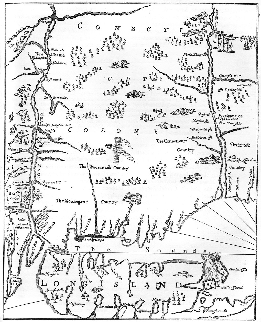 Connecticut, ok. XVII w. ok. 1880 r. autorstwa Unbekannt