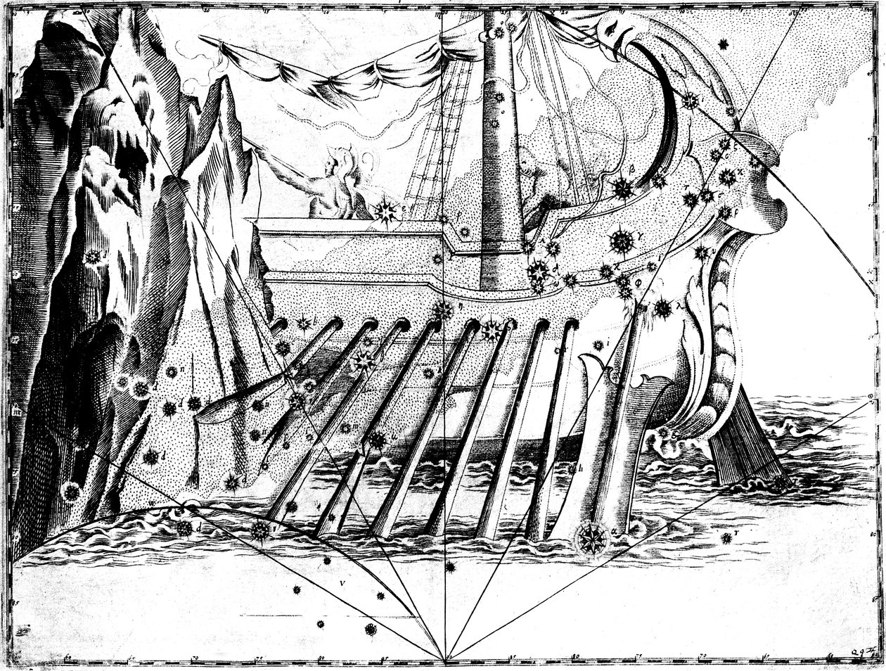 Gwiazdozbiór Argo Navis, 1723 autorstwa Unbekannt