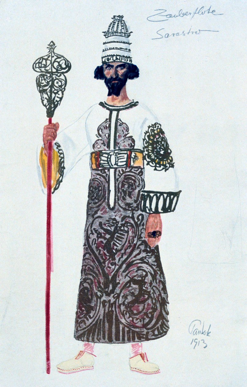 Projekt kostiumu dla Sarastra, 1913 autorstwa Unbekannt