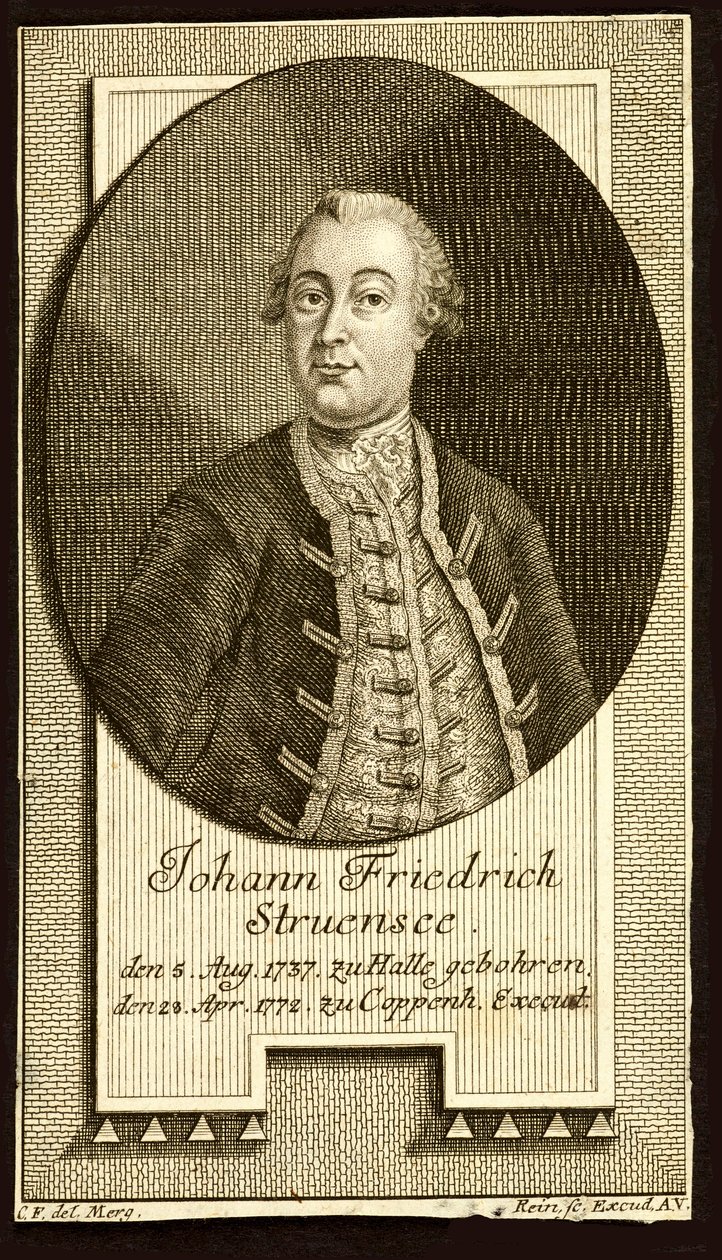 Hrabia Johann Friedrich Struensee 1737-1772, 1772. autorstwa Unbekannt