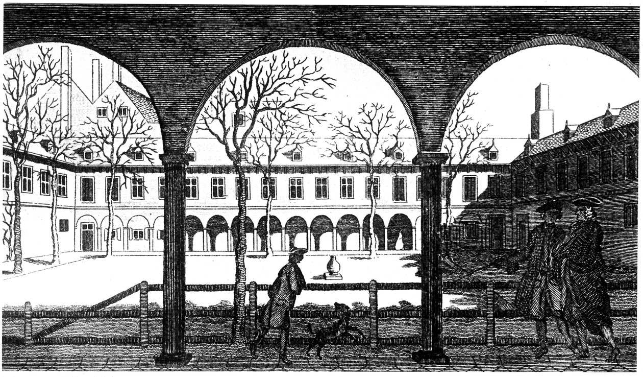 Dziedziniec Gresham College, Londyn, XVIII wiek autorstwa Unbekannt