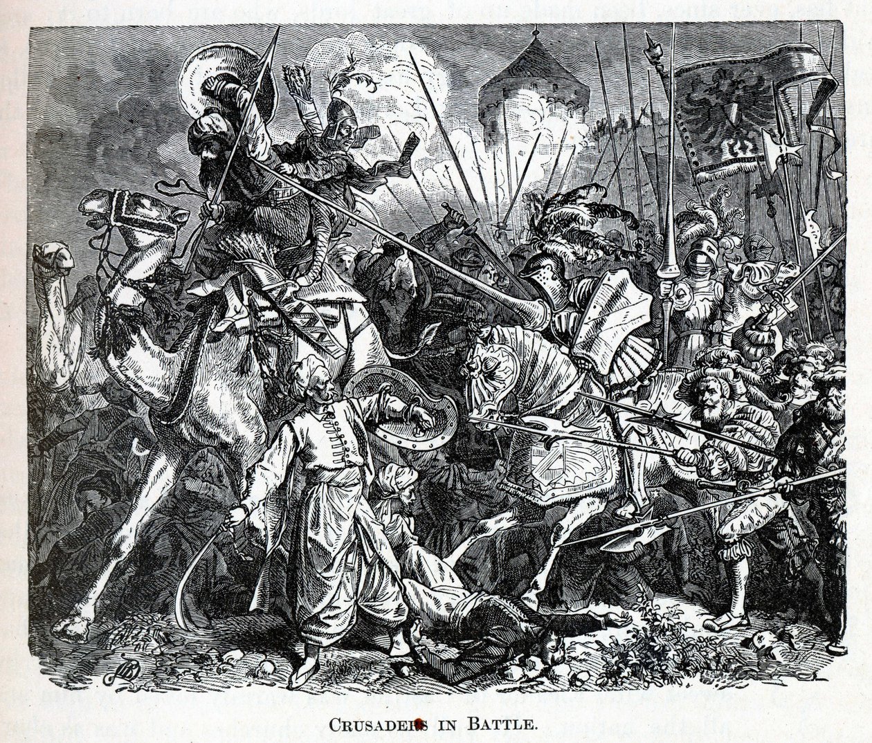 Krzyżowcy w bitwie, 1882 autorstwa Unbekannt