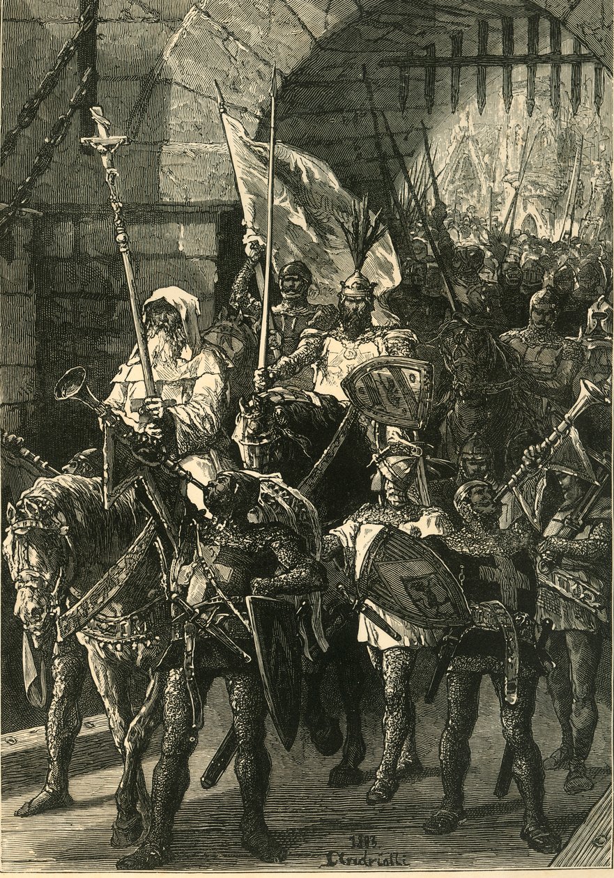 Krzyżowcy w marcu, ok. XII w., 1890 r. autorstwa Unbekannt