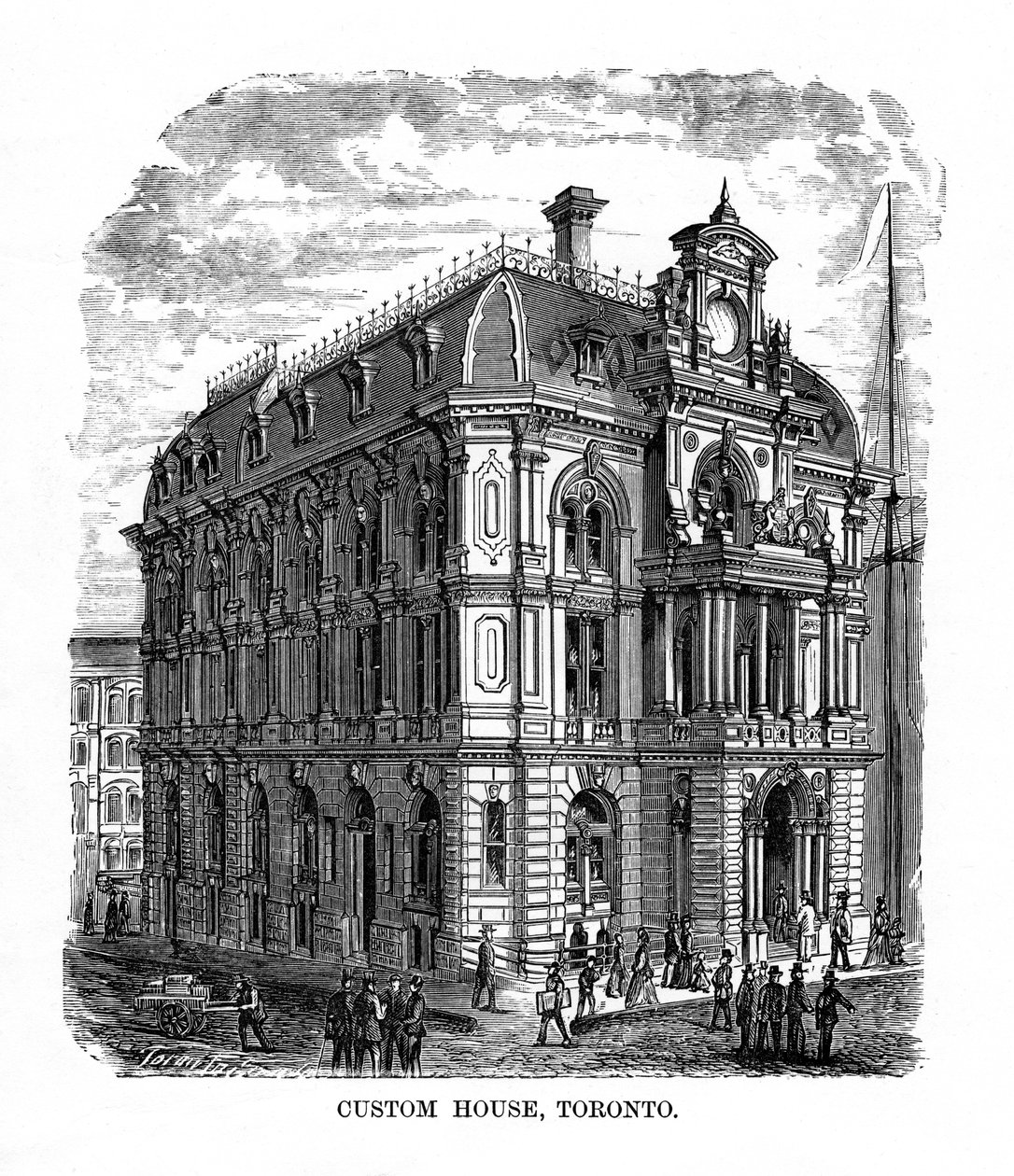 Custom House, Toronto, Ontario, Kanada, XIX wiek autorstwa Unbekannt