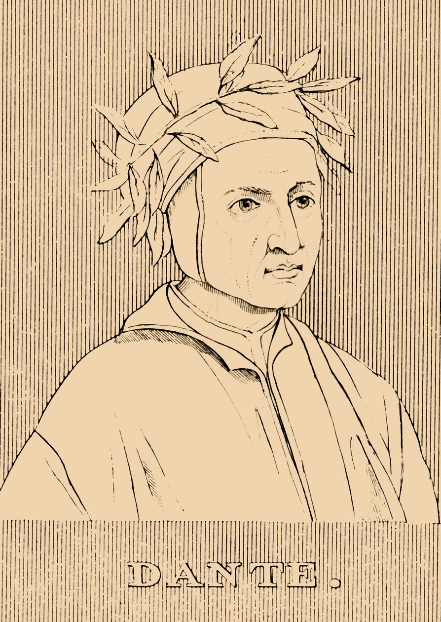 Dantego, c1265-1321, 1830. autorstwa Unbekannt