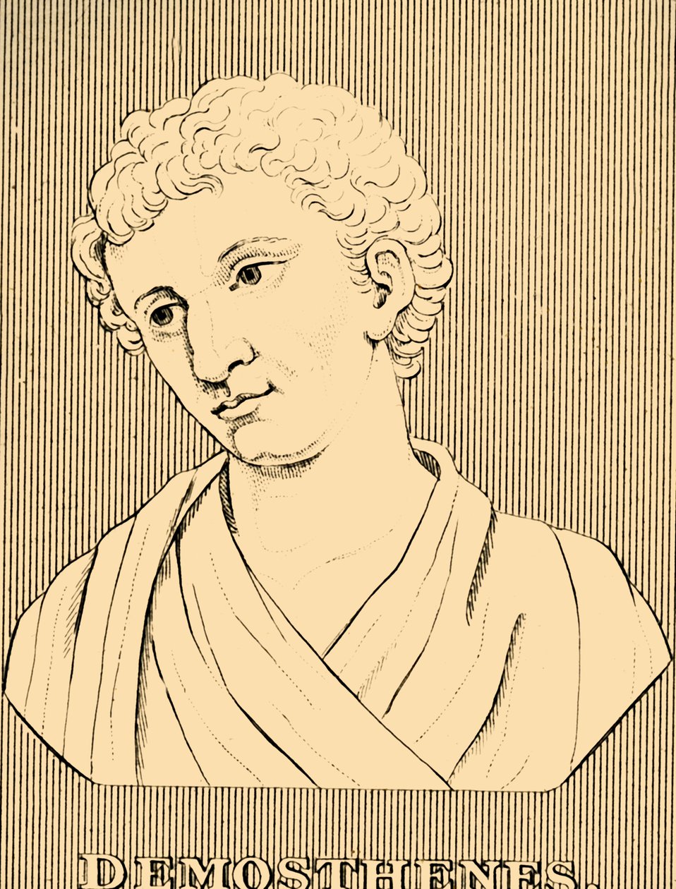 Demostenes, 384-322 pne, 1830. autorstwa Unbekannt