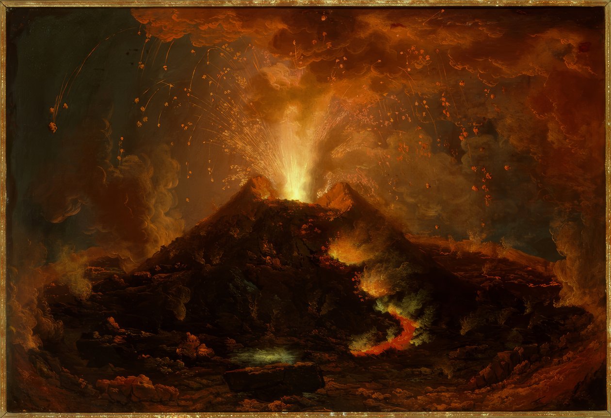 Erupcja Wezuwiusza autorstwa Unbekannt