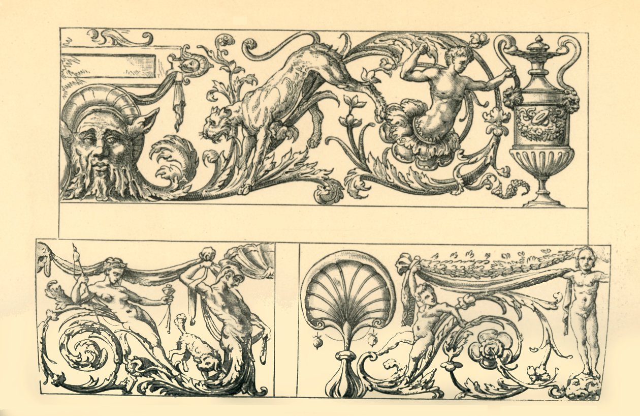 Wzory na fryzy groteskowe, XVI w., 1881 r. autorstwa Unbekannt