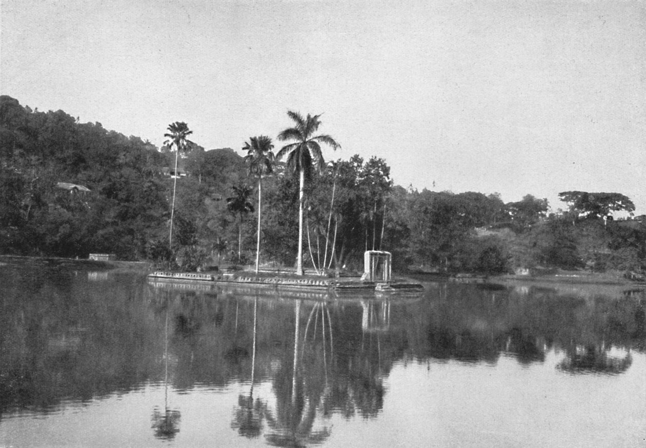 Wyspa na jeziorze Kandy, 1926 autorstwa Unbekannt