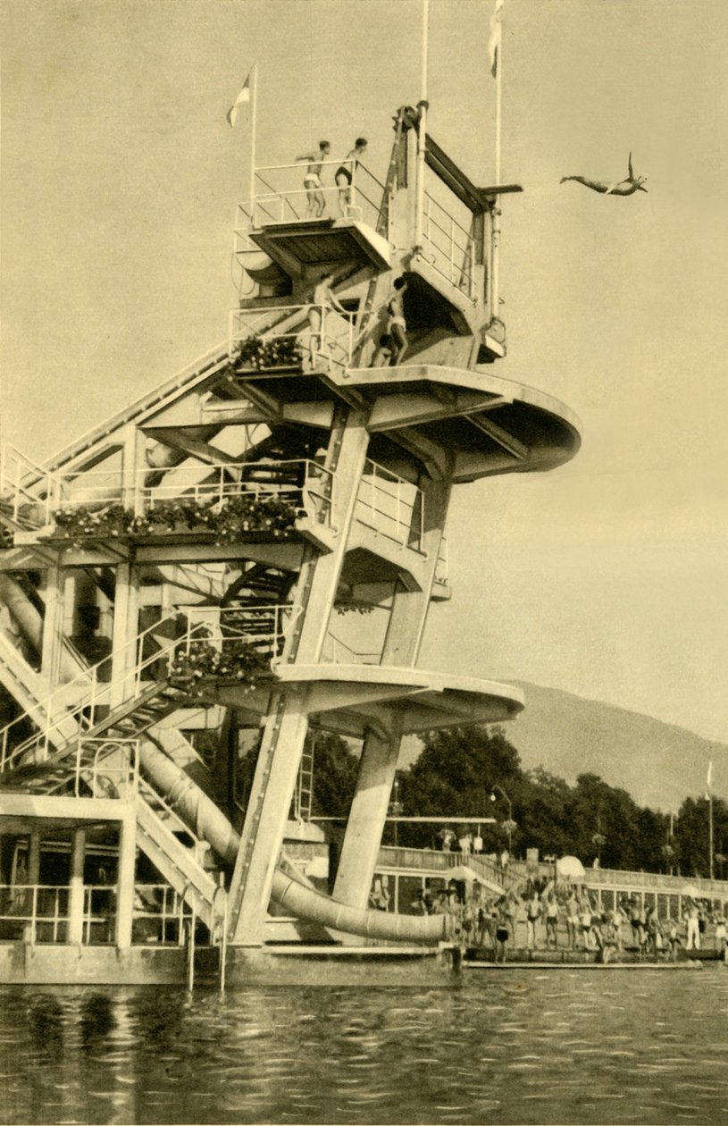 Platforma do nurkowania, Millstatt, Karyntia, Austria, c1935. autorstwa Unbekannt