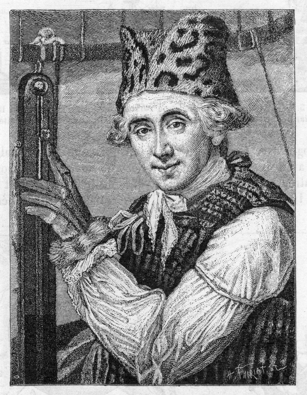 Dr John Jeffries, amerykański baloniarz, 1786 r. autorstwa Unbekannt
