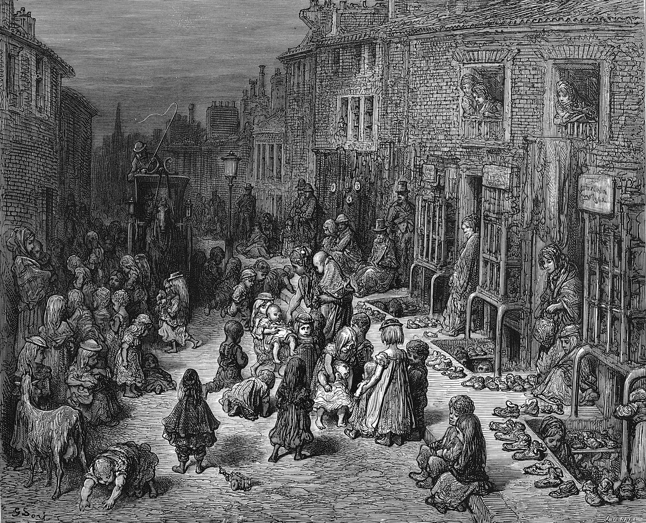 Dudley Street, Seven Dials, Londyn, 1872 autorstwa Unbekannt