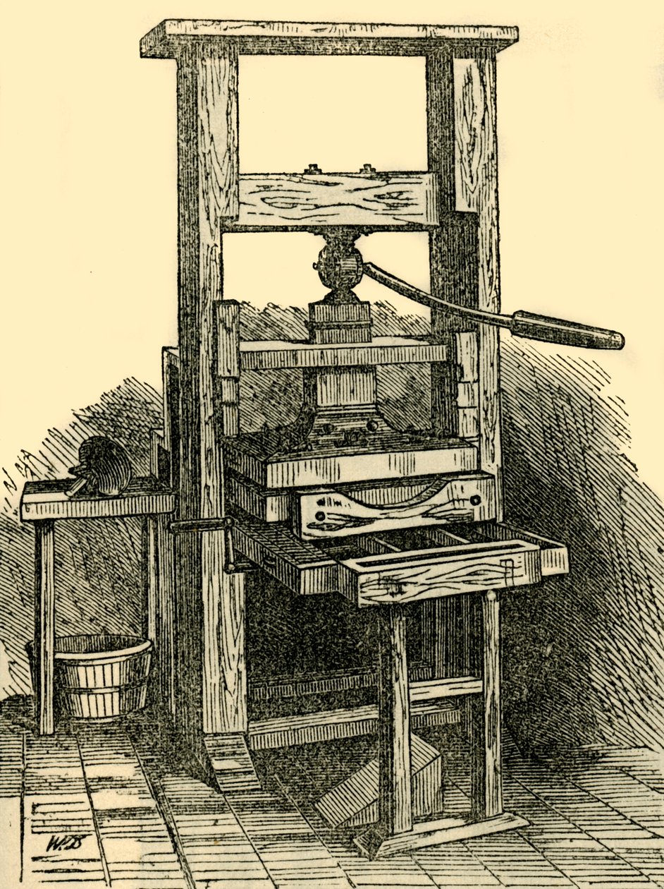 Duplikat Franklins Press, 1881. autorstwa Unbekannt