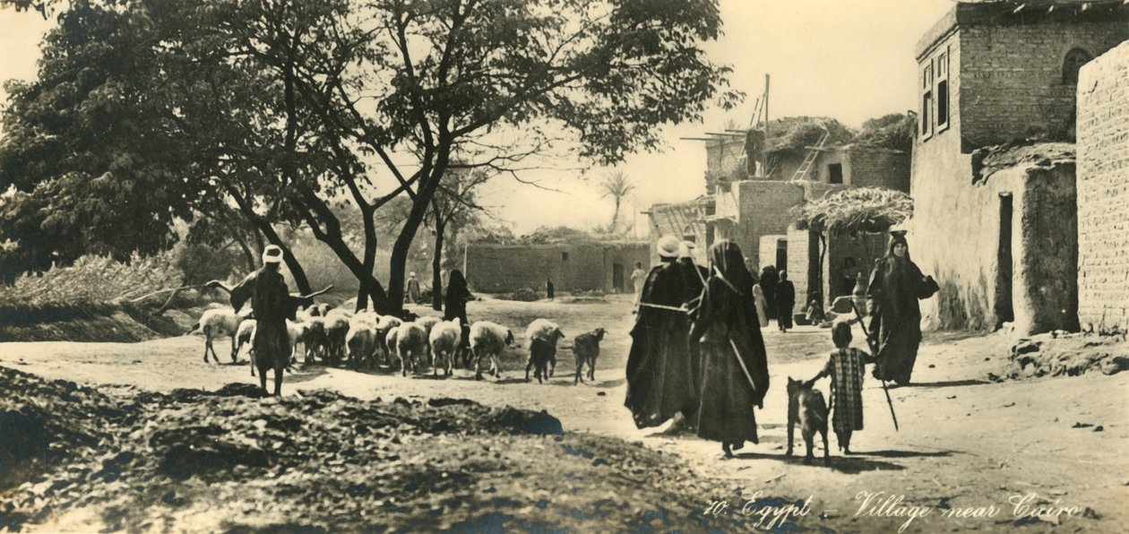 Egipt - Wieś niedaleko Kairu, c1918-c1939. autorstwa Unbekannt