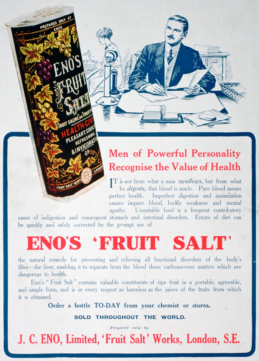 Reklama Enos Fruit Salt, 1915 autorstwa Unbekannt