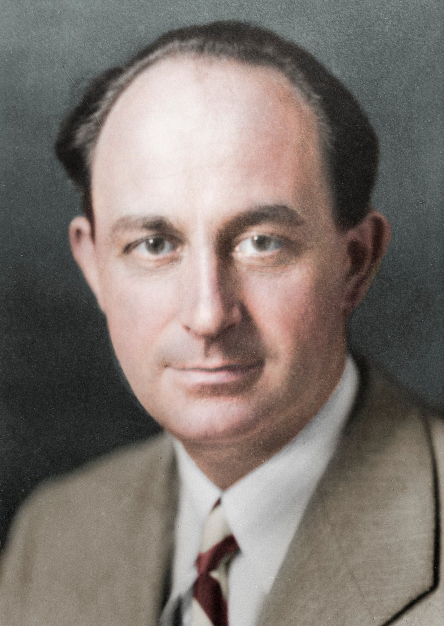 Enrico Fermi, urodzony we Włoszech amerykański fizyk jądrowy, ok. 1938 r. autorstwa Unbekannt