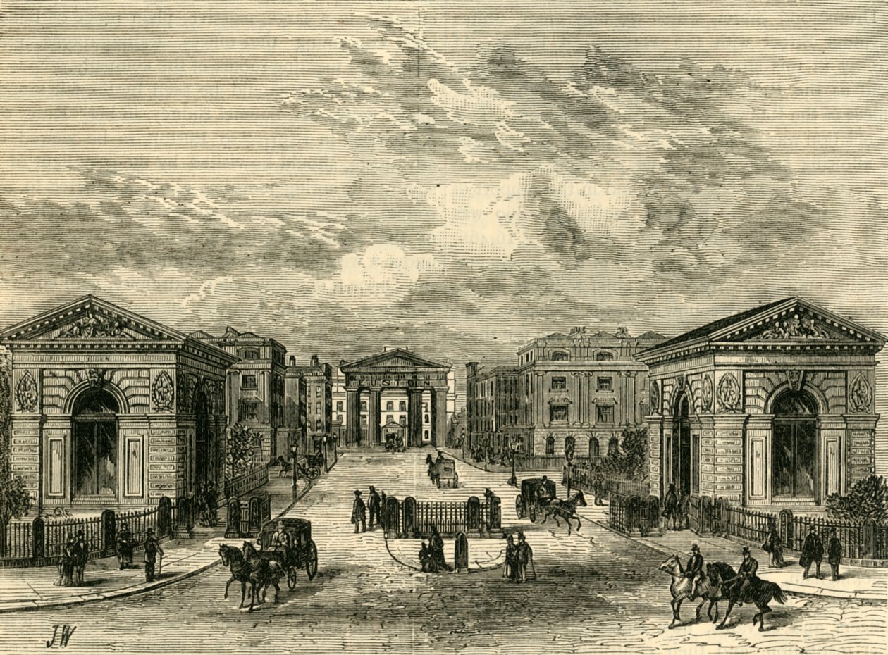 Wejście do stacji Euston Square, c1876. autorstwa Unbekannt