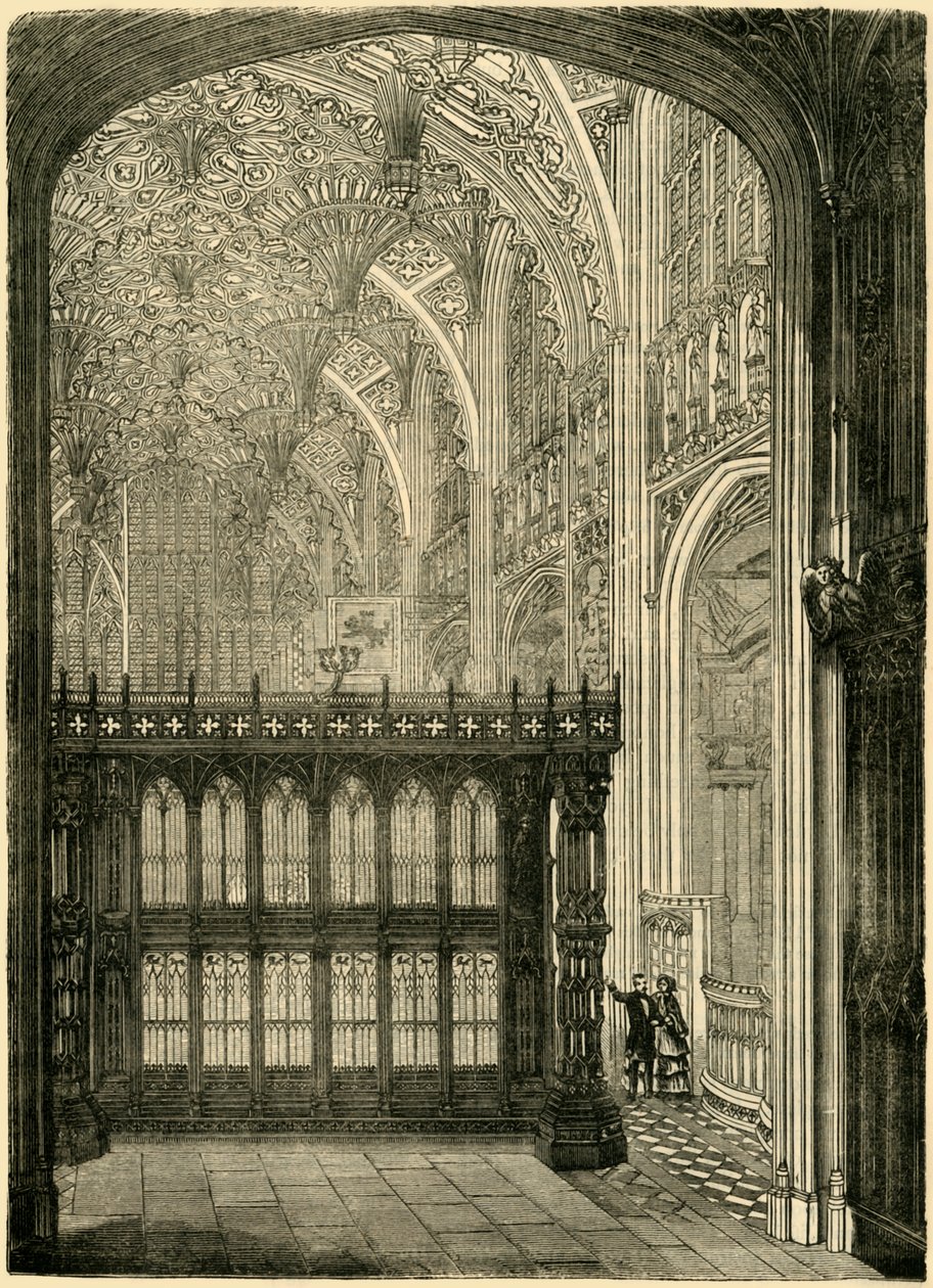 Wejście do kaplicy króla Henryka VII, 1881. autorstwa Unbekannt