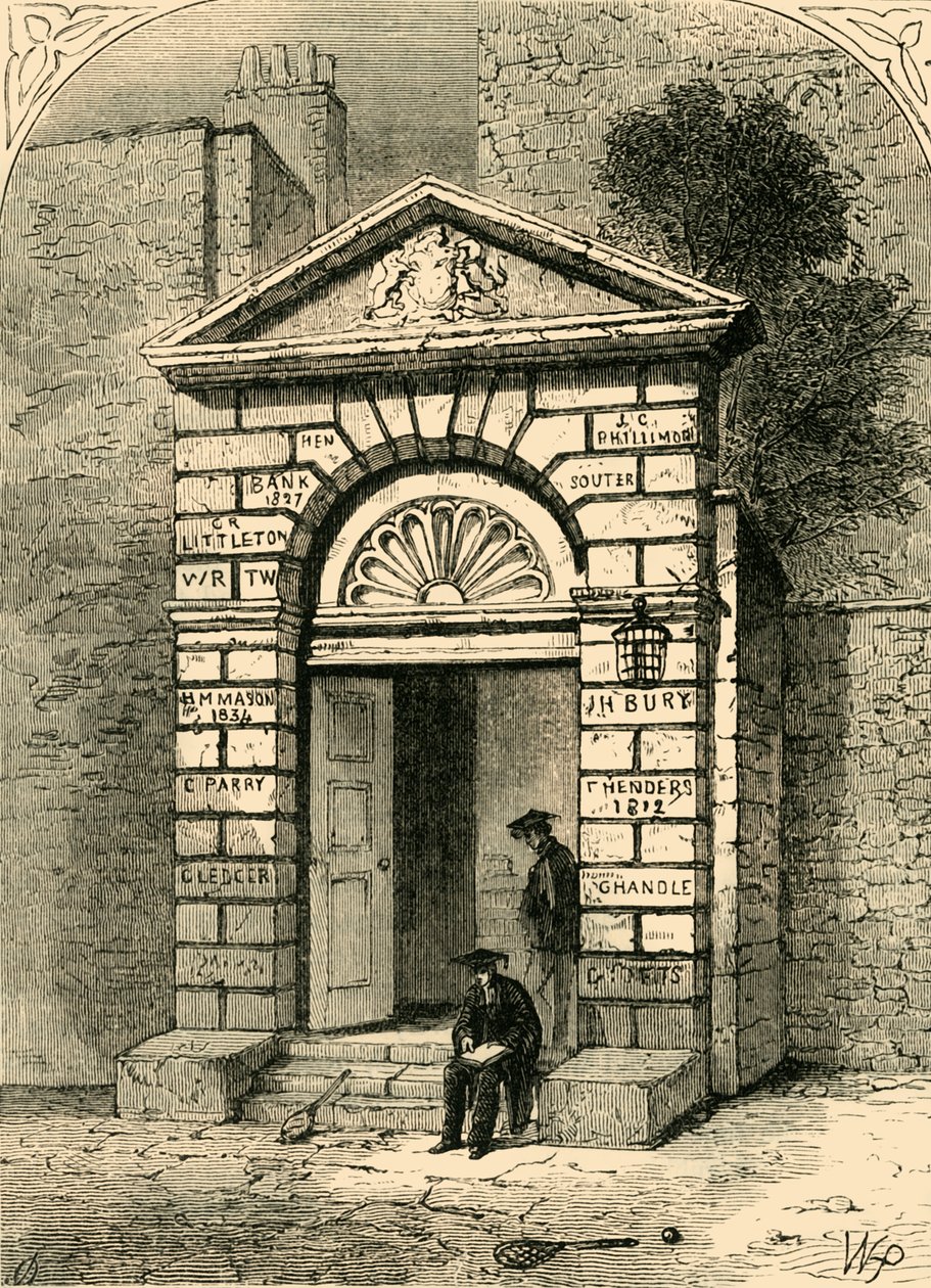 Wejście do szkoły Westminster, 1881. autorstwa Unbekannt