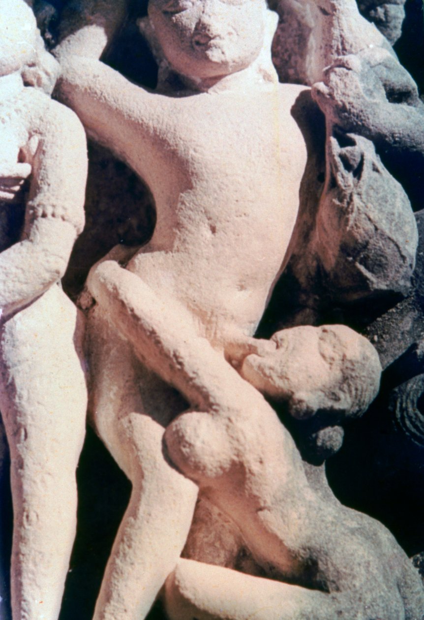 Rzeźba erotyczna, Khajuraho, Indie. c950-1050. XX wiek autorstwa Unbekannt