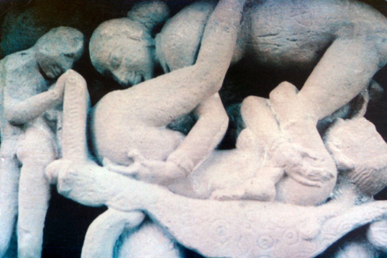 Rzeźba erotyczna, Khajuraho, Indie. c950-1050. XX wiek autorstwa Unbekannt