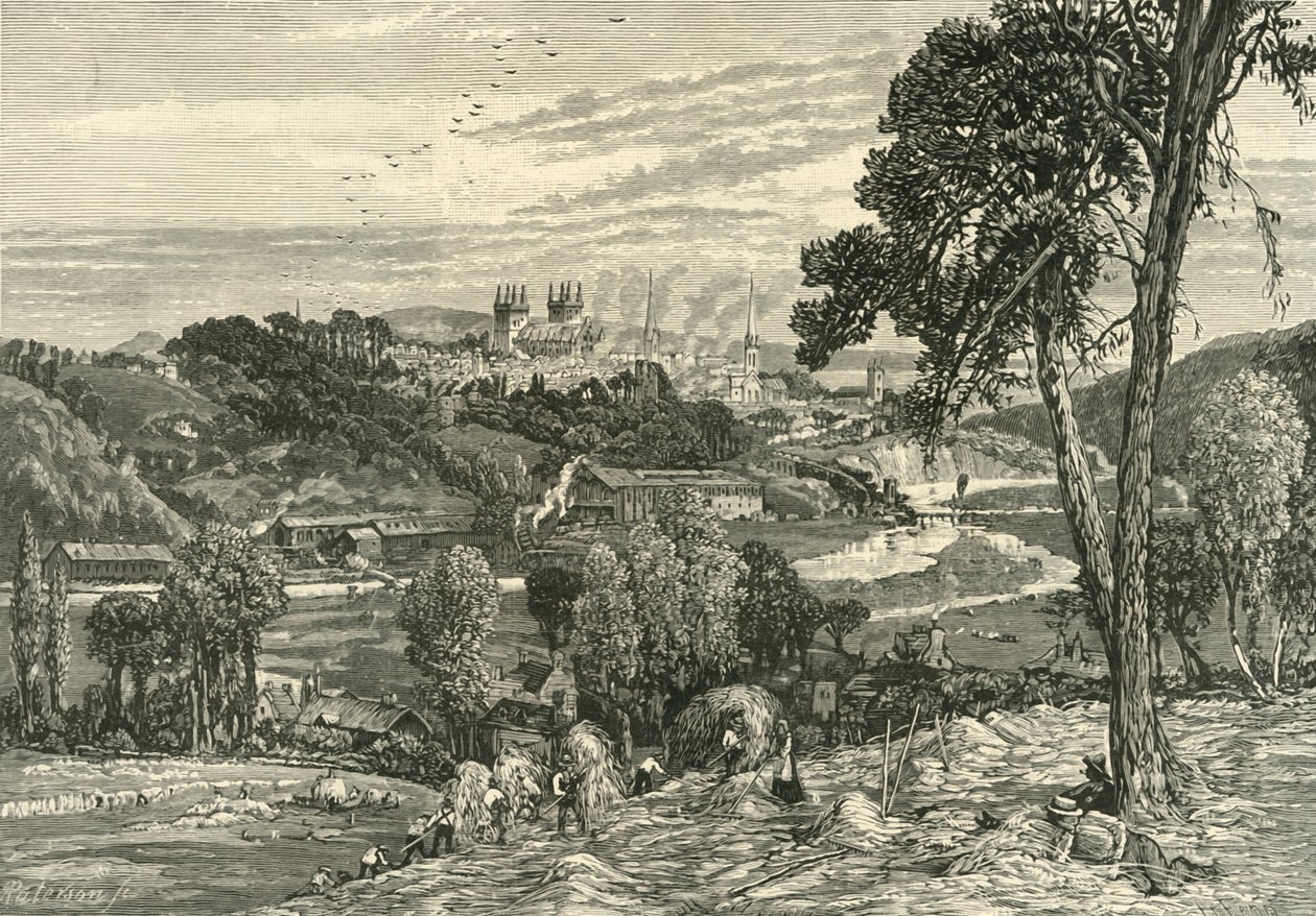 Exter, z Exwick Fields, 1898. autorstwa Unbekannt