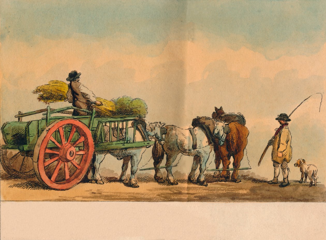 Robotnicy rolni i wóz, 1797. autorstwa Unbekannt