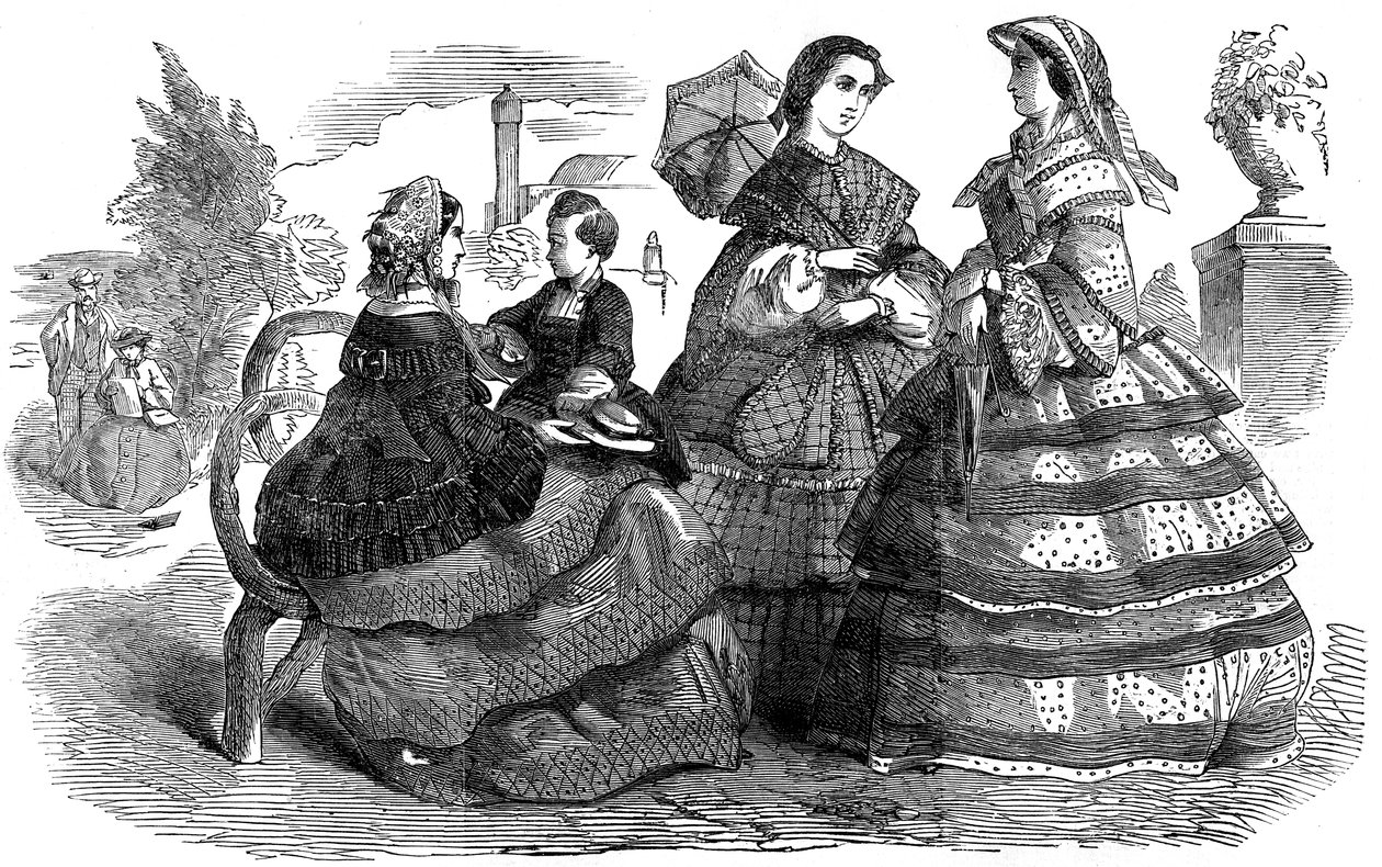 Moda na sierpień 1857 r. autorstwa Unbekannt