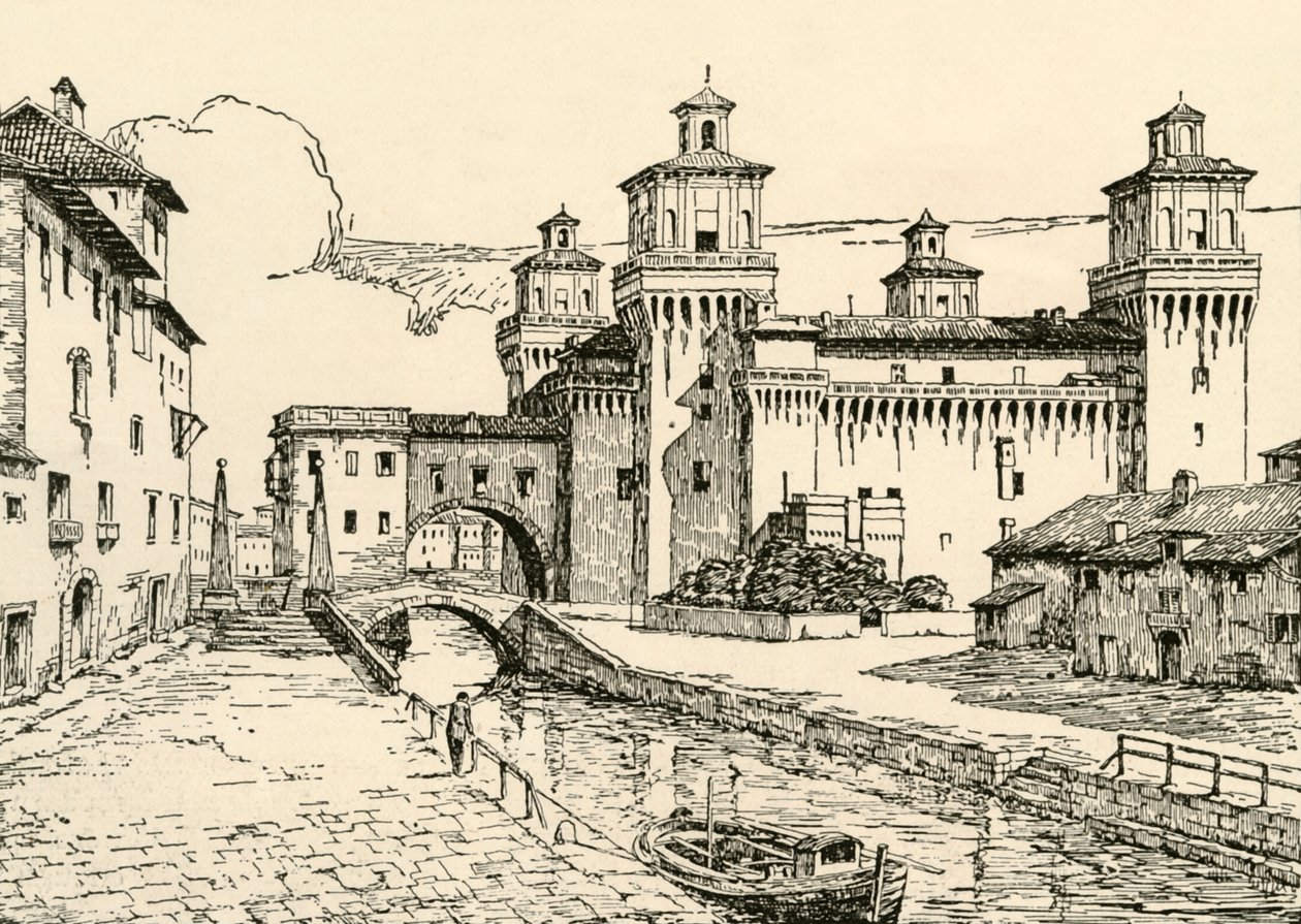 Ferrara: Pałac Książęcy, 1928. autorstwa Unbekannt