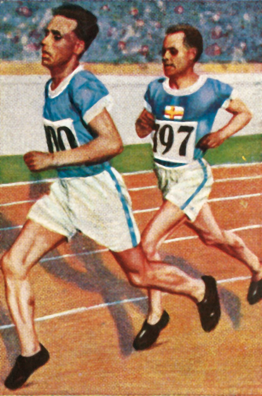 Fińscy biegacze Ville Ritola i Paavo Nurmi, 1928. autorstwa Unbekannt