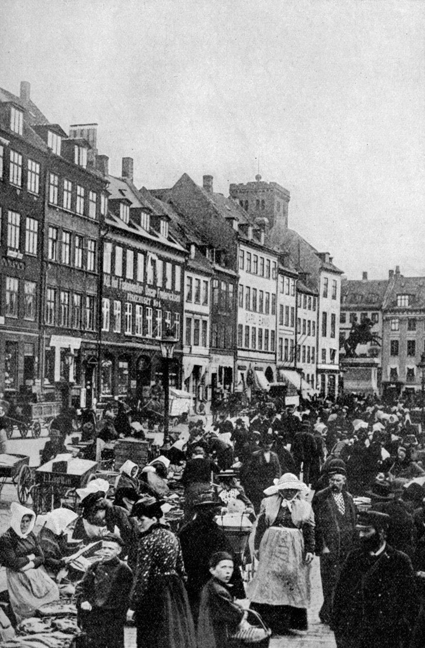 Targ rybny, Kopenhaga, ok. 1922 r. autorstwa Unbekannt