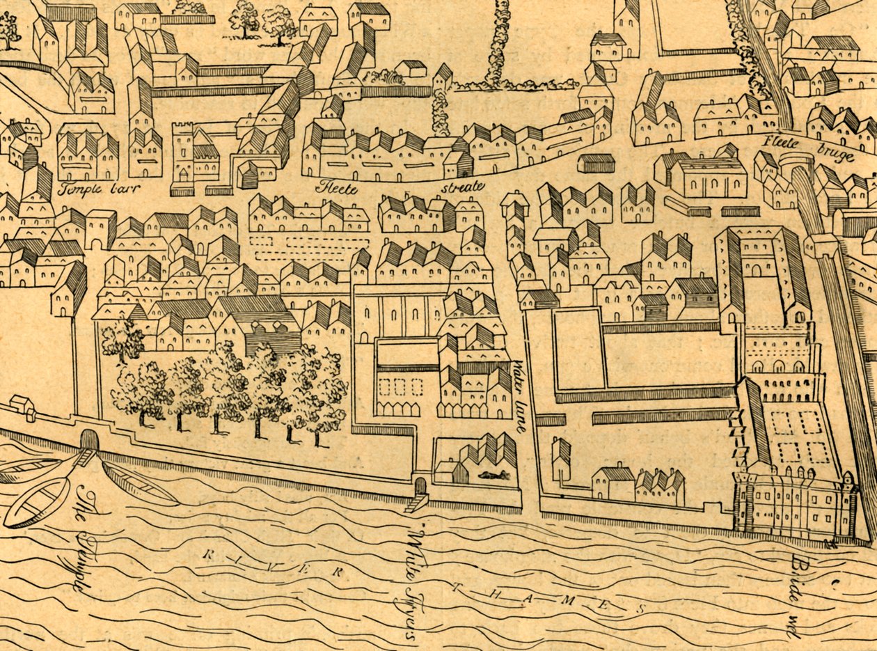 Fleet Street, Świątynia itp., 1897. autorstwa Unbekannt