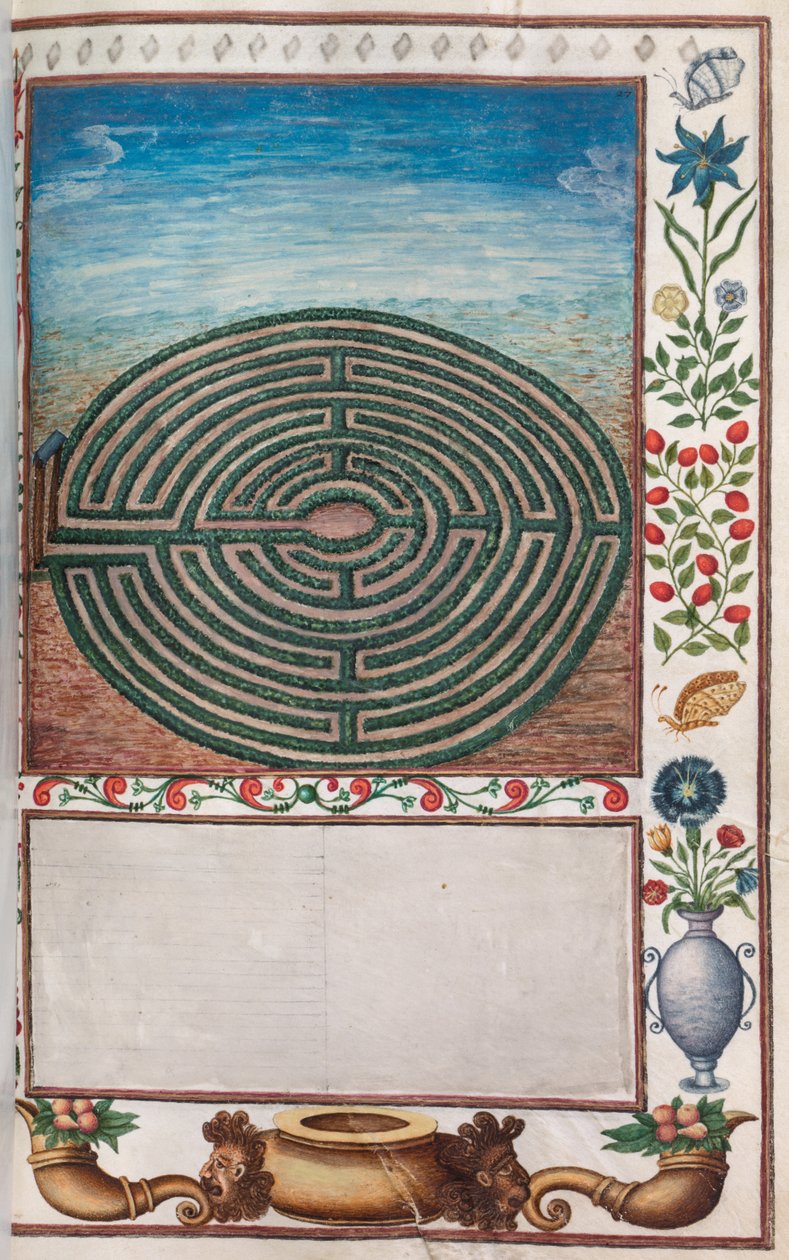 Florilegium: str. 15 ogród labiryntowy, 1608. autorstwa Unbekannt