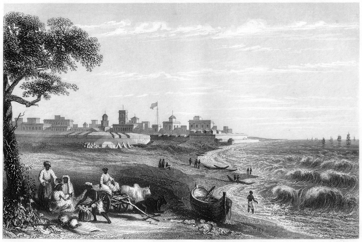 Fort George, Madras, Indie, ok. 1860 r. autorstwa Unbekannt