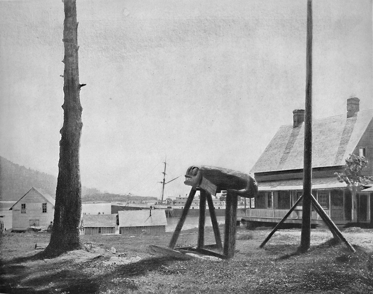 Fort Wrangla na Alasce, ok. 1897 r. autorstwa Unbekannt