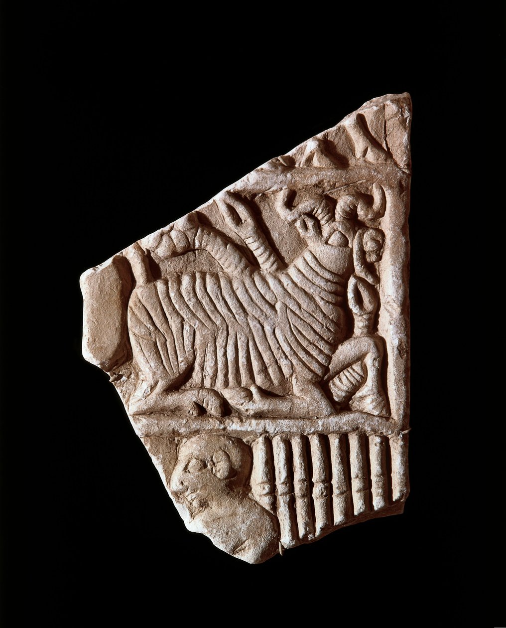 Fragment płaskorzeźby, 2500 pne. autorstwa Unbekannt
