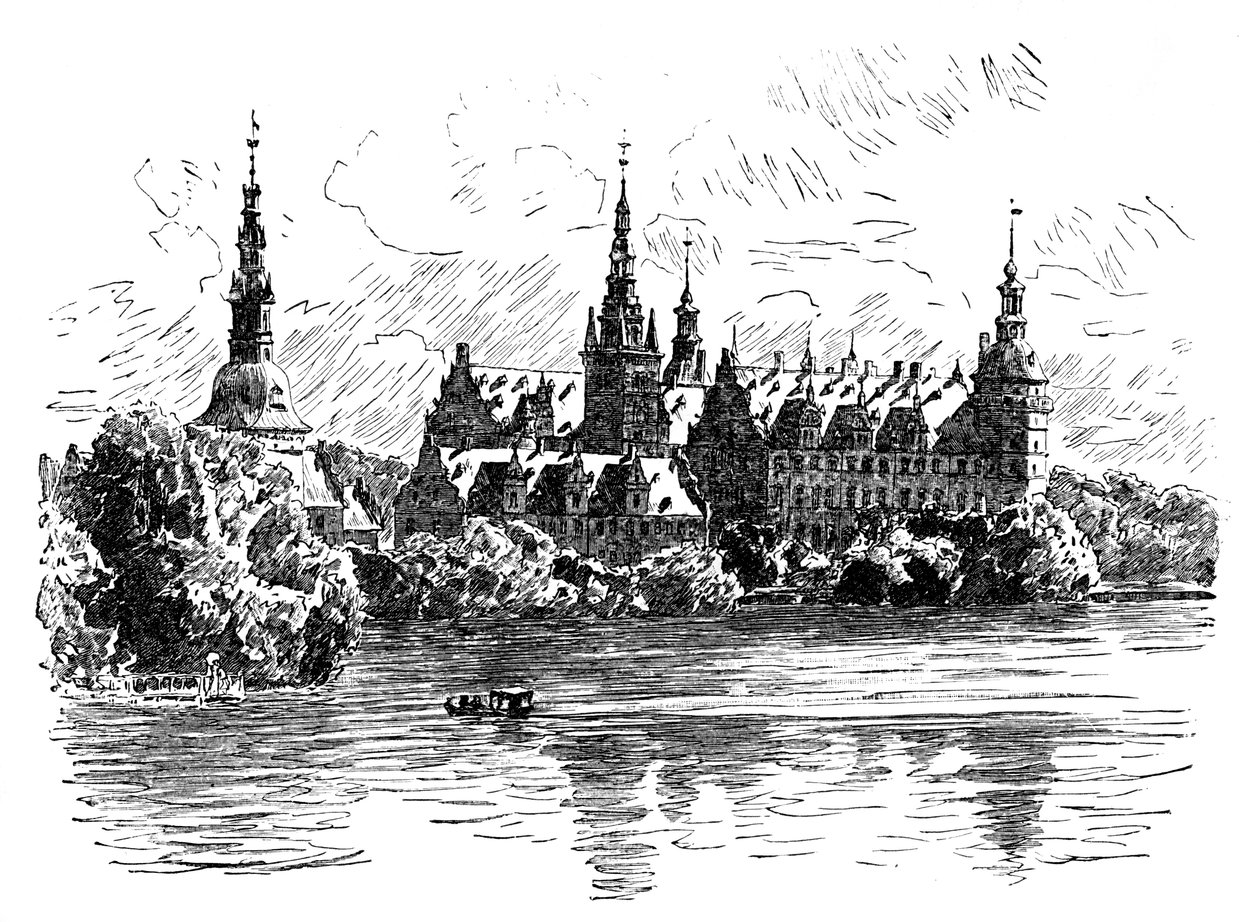 Zamek Frederiksborg, Hillerod, Dania autorstwa Unbekannt