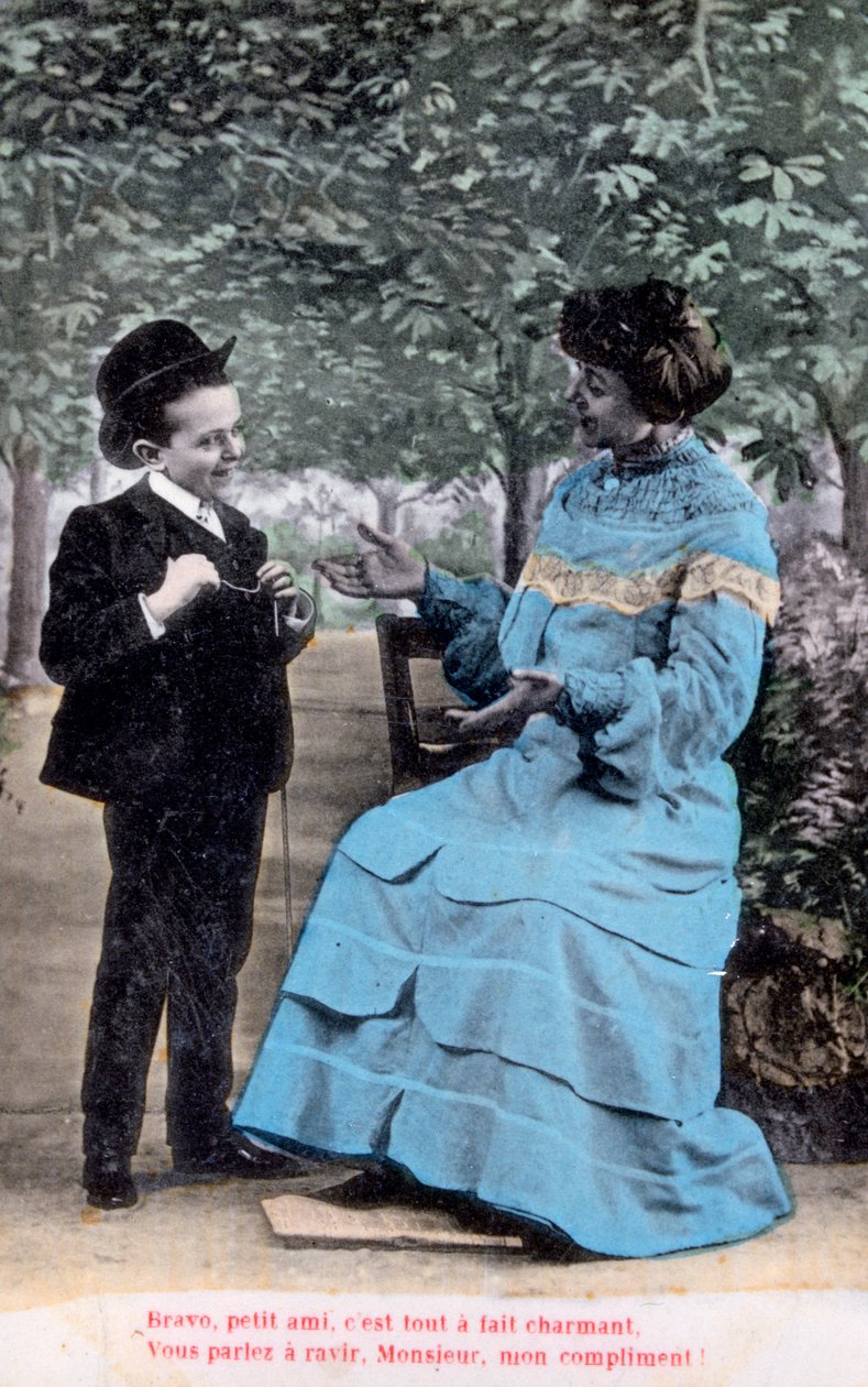 Romantyczna pocztówka francuska, ok. 1900 autorstwa Unbekannt