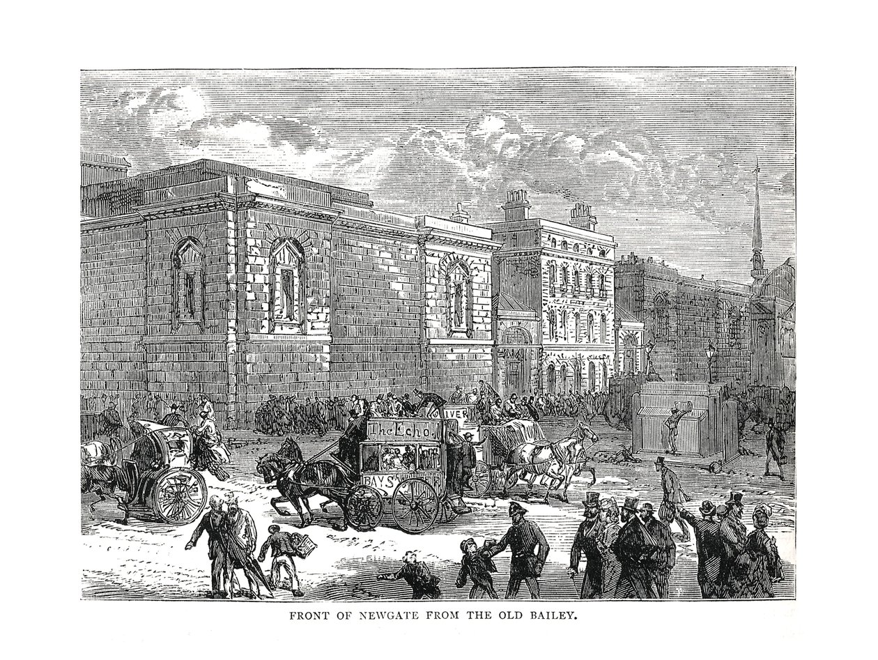 Front Newgate od Old Bailey, 1878 autorstwa Unbekannt