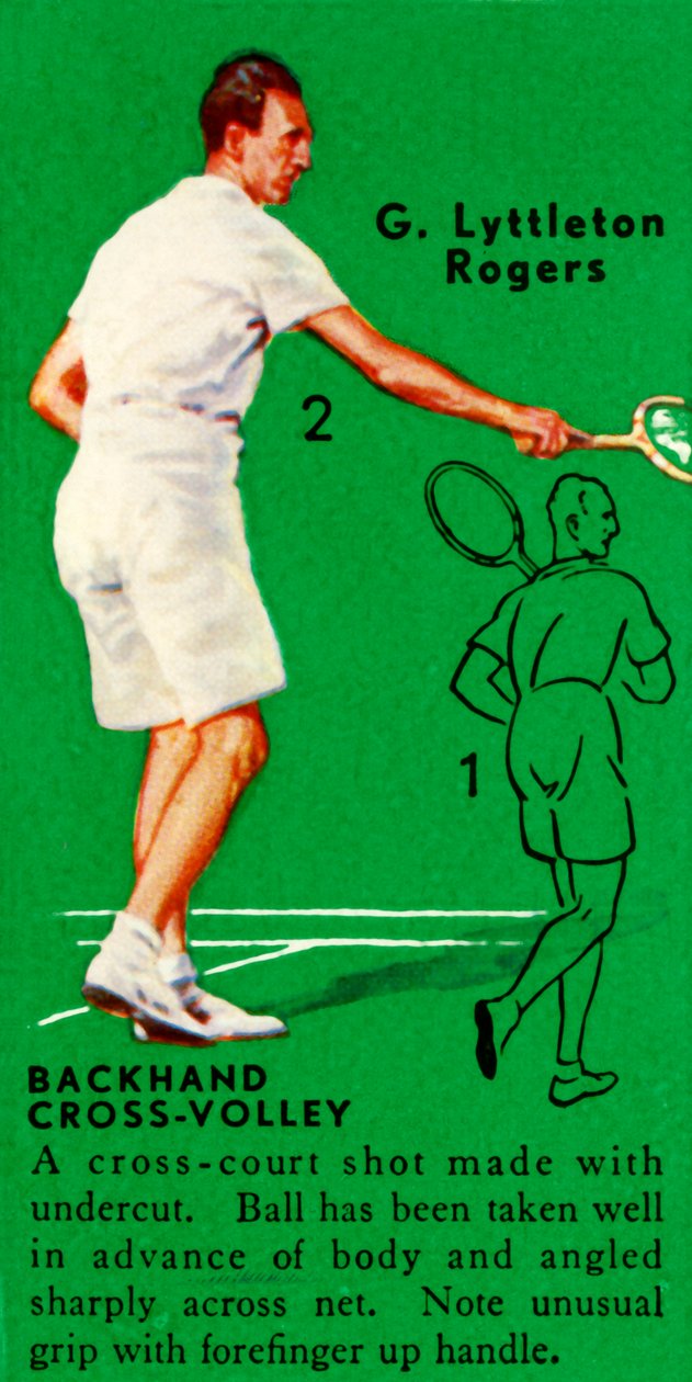 G. Lyttleton Rogers - Backhand Cross-Volley, c1935. autorstwa Unbekannt