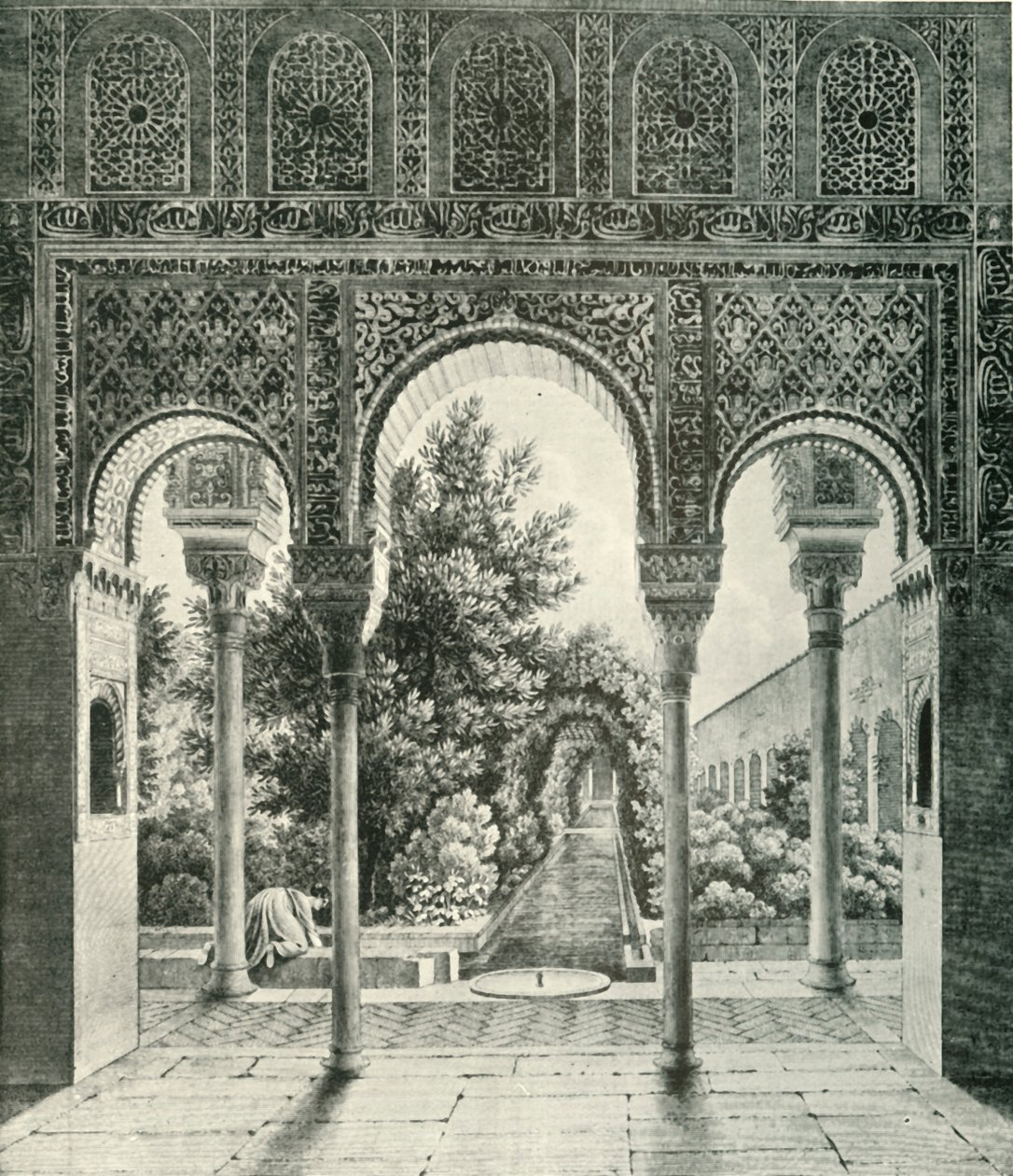 Ogród Generalife, XIX w., 1907. autorstwa Unbekannt