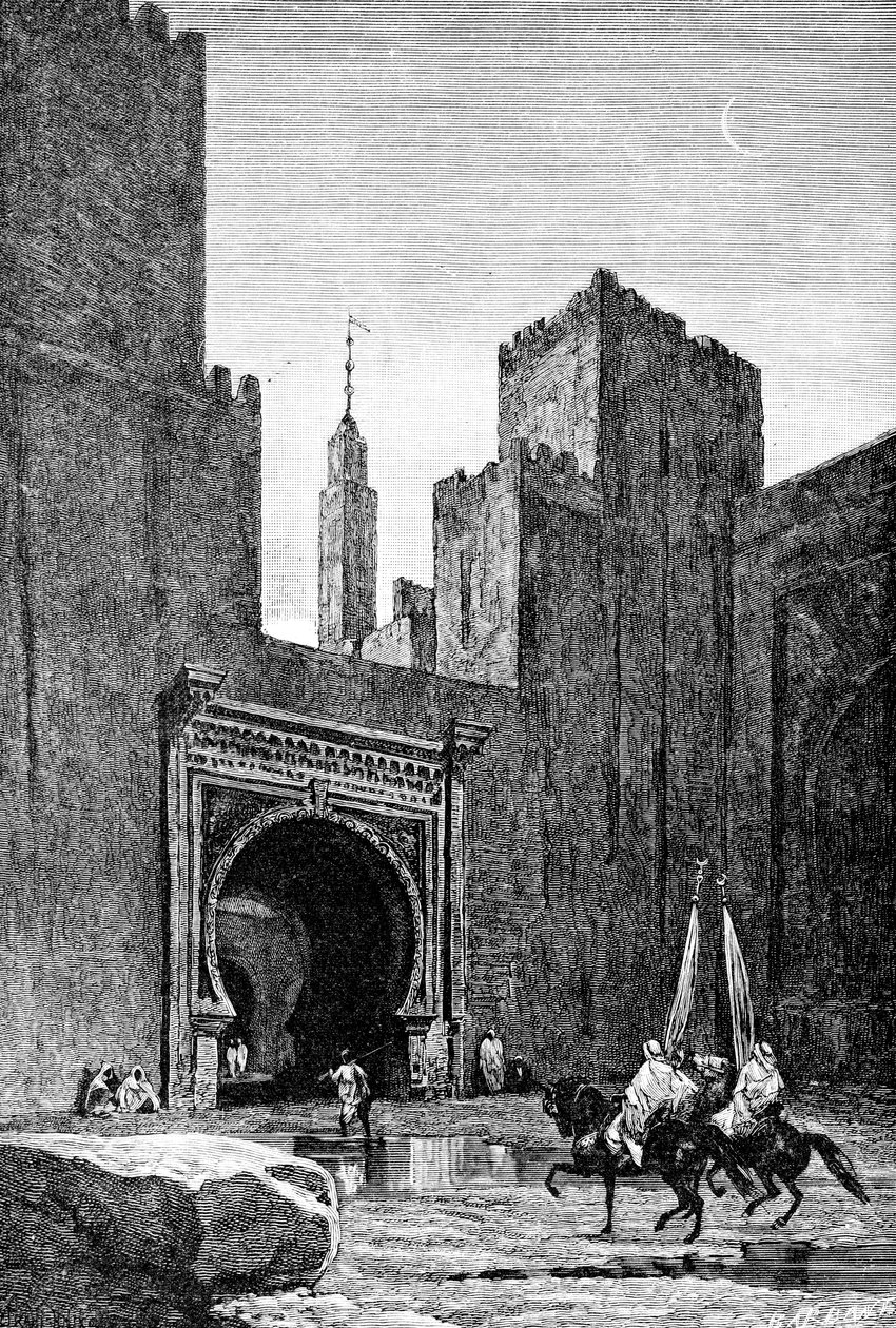 Brama do kasby, Fez, Maroko, 1895 autorstwa Unbekannt