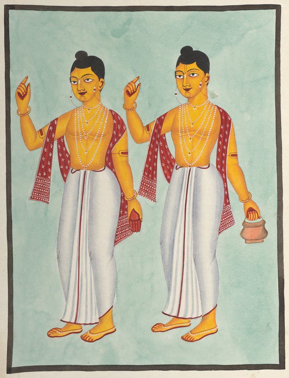 Gaur i Nitai, XIX wiek. autorstwa Unbekannt
