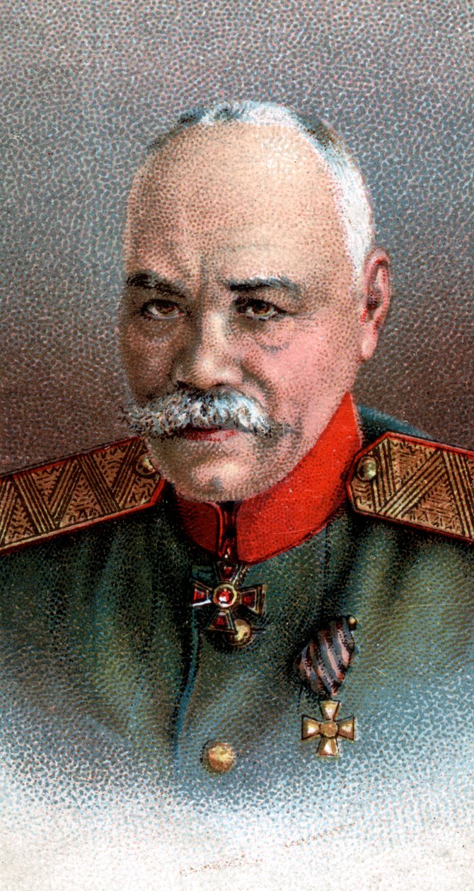 Generał Michaił Wasilewicz Aleksiejew 1857-1918, żołnierz rosyjski, 1917 autorstwa Unbekannt