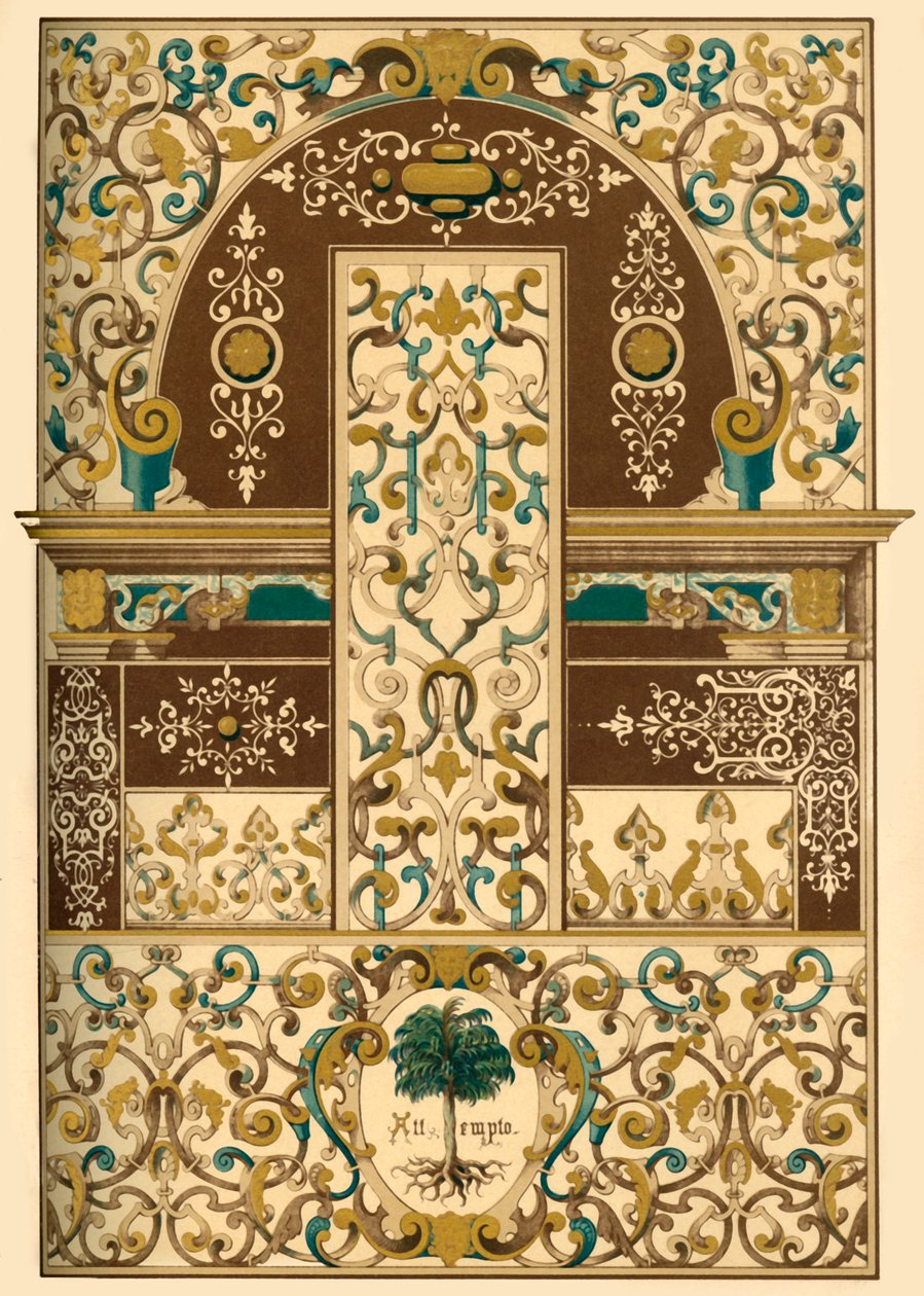 Malarstwo sufitowe i ścienne z niemieckiego renesansu, 1898 r. autorstwa Unbekannt