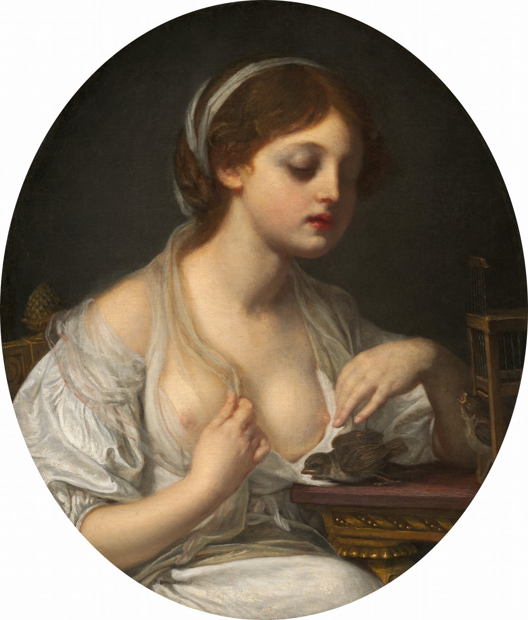 Dziewczyna z ptakami, ok. 17801782. autorstwa Unbekannt