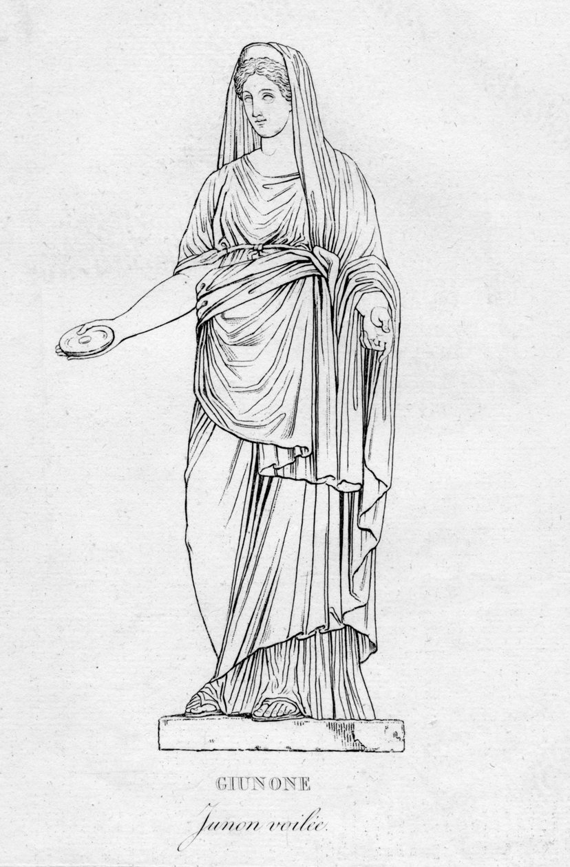 Giunone Junon w zawoalowanym, c1850 autorstwa Unbekannt