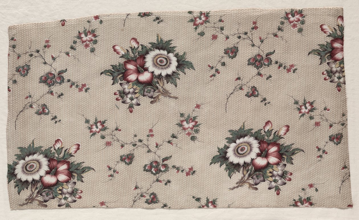 Glazurowany fragment perkalu, ok. 1930 r. 1830. autorstwa Unbekannt