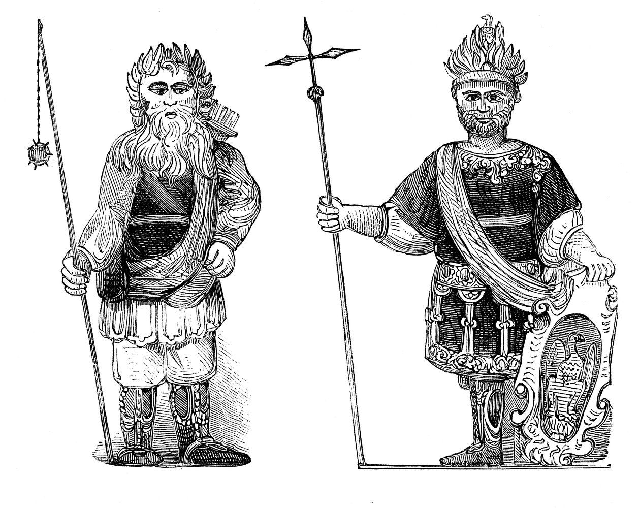 Gog i Magog, Guildhall, Londyn, ok. 1902 r. autorstwa Unbekannt