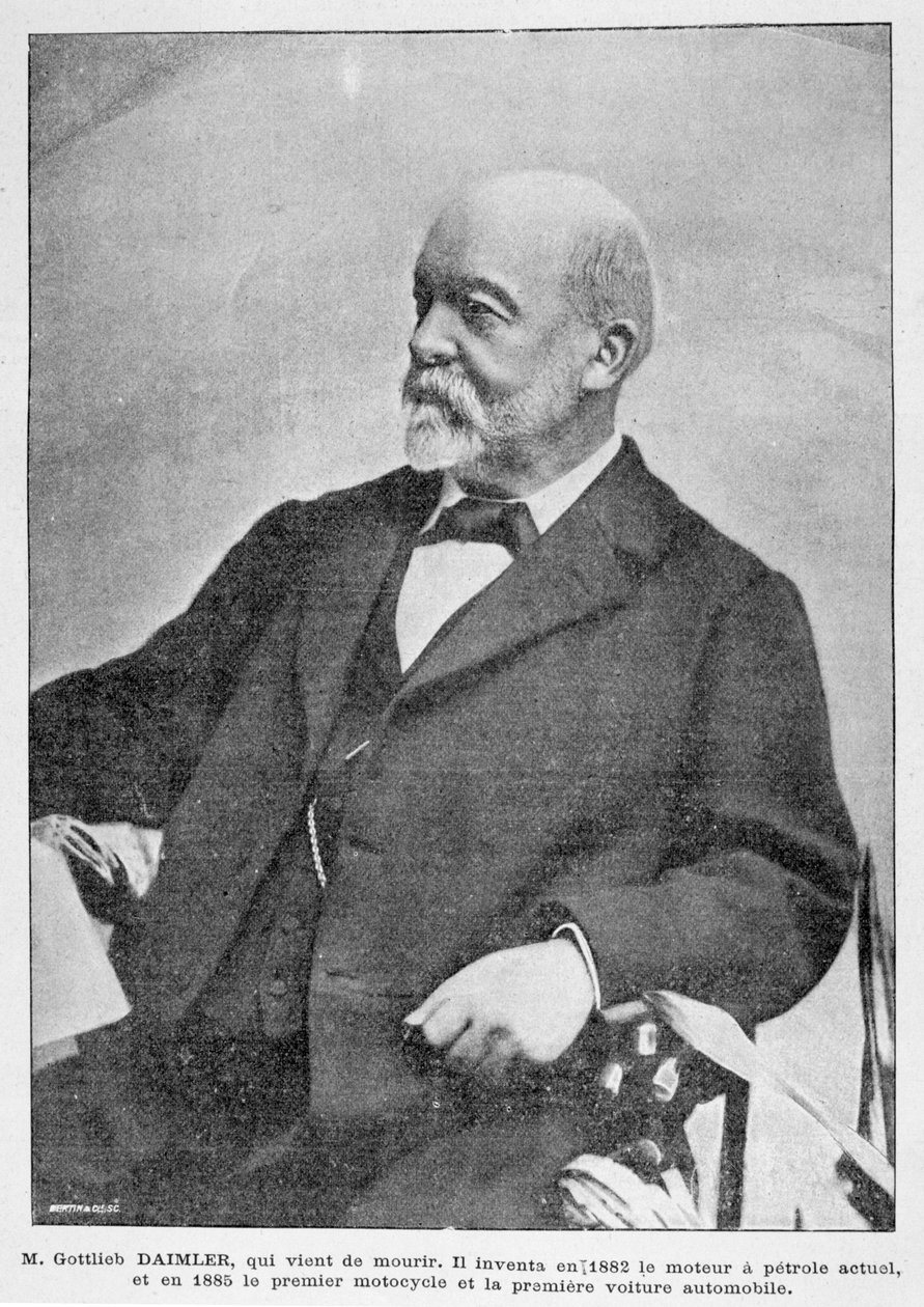Gottlieb Daimler, niemiecki pionier przemysłowy, 1900 autorstwa Unbekannt